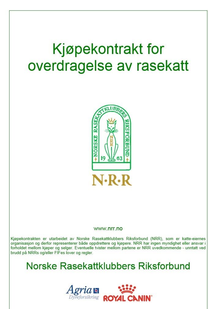 Slik ser NRRs godkjente kjøpekontrakt ut